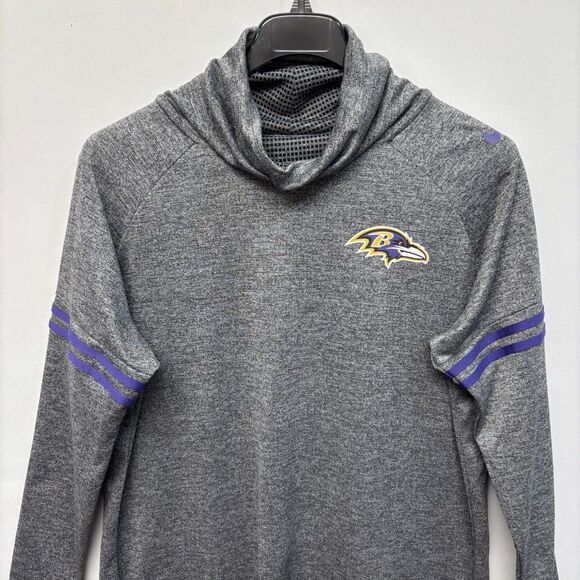 Nike Baltimore Ravens NFL Women XL Funnel Neck Lightweight Sweatshirt D060 -3 - Picture 8 of 14